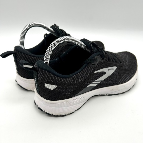 Brooks Revel 5 Running Shoes Womens 7B Medium Black White Athletic Sneakers - Picture 5 of 11
